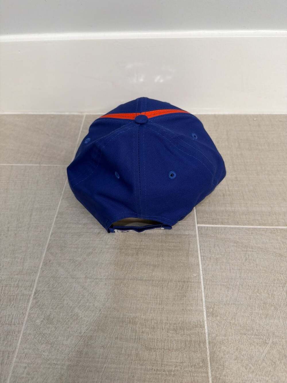 New Era New York Mets 9Forty Adjustable Snapback Hat Blue/Orange - Picture 2 of 4